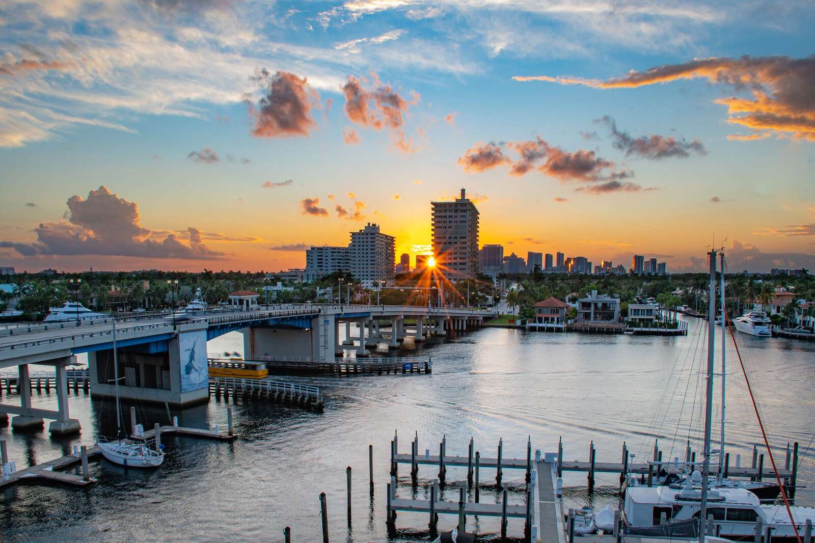 The Fort Lauderdale skyline across the Intracoastal Waterway